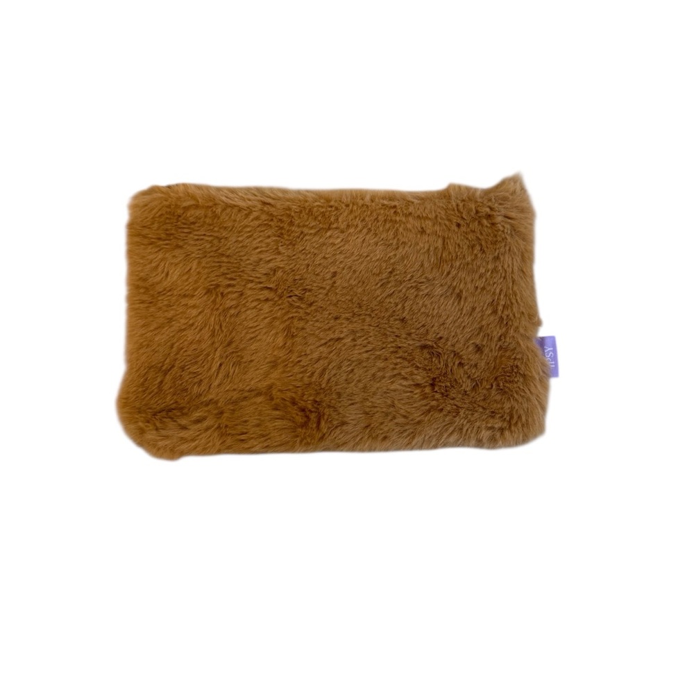 ✨5/$25 ipsy Brown Faux Fur Cosmetic Bag